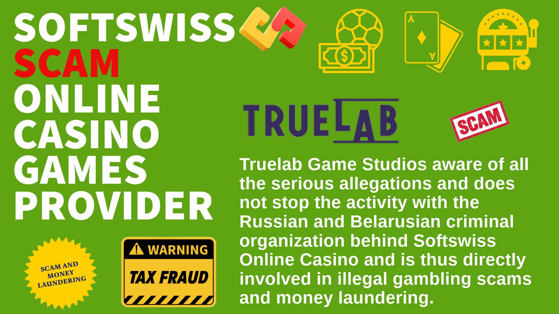 Truelab Game Studios - softswiss scam - Casino by Softswiss